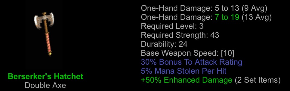 Berserker's Hatchet