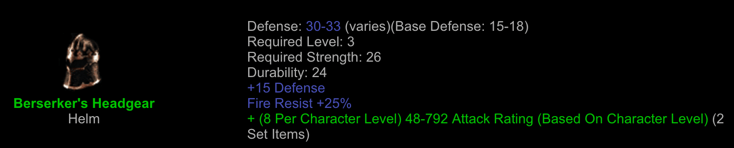 Berserker's Headgear