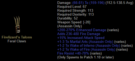 Firelizard's Talons