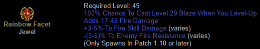 Rainbow Facet (Fire, Level-Up)
