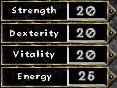 Assassin starting stats