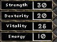 Barbarian starting stats