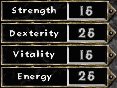 Necromancer starting stats