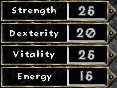 Paladin starting stats